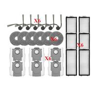 CIENUWPD Accessoires pour Machine de Nettoyage d'espace Brosse Principale Anti-enchevêtrement, Brosse latérale, Filtre, Tampon de vadrouille, Sac à poussière pour Roborock Saros Z70/G30(24PCS)