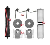CIENUWPD Accessoires pour Machine de Nettoyage d'espace Brosse Principale Anti-enchevêtrement, Brosse latérale, Filtre, Tampon de vadrouille, Sac à poussière pour Roborock Saros Z70/G30(9PCS)