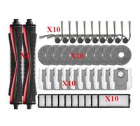 CIENUWPD Accessoires pour Machine de Nettoyage d'espace Brosse Principale Anti-enchevêtrement, Brosse latérale, Filtre, Tampon de vadrouille, Sac à poussière pour Roborock Saros Z70/G30(40PCS)