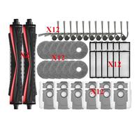 CIENUWPD Accessoires pour Machine de Nettoyage d'espace Brosse Principale Anti-enchevêtrement, Brosse latérale, Filtre, Tampon de vadrouille, Sac à poussière pour Roborock Saros Z70/G30(50PCS)