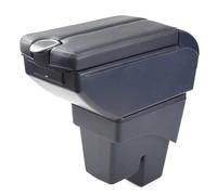 CIENUWPD Accoudoir de Voiture en Cuir avec boîte de Rangement et Port USB,pièces intérieures ABS,pour Centrale pour Honda WRV 2018(E Black Thread)