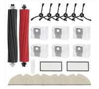 CIENUWPD Aspirateur Robot 21 pièces, Filtre de Rechange pour Brosse latérale Principale, Sacs à poussière, Chiffon de Nettoyage pour Roborock Q8 Max Q5 Pro