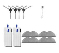 CIENUWPD Pièce Compatible pour Xiaomi E5/C108, Brosse latérale, Filtre HEPA, Chiffon de Nettoyage, Accessoires de Remplacement (Paquet de 13 pièces)