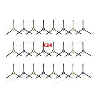 CIENUWPD Pièces d'aspirateur, Brosse latérale, Filtre, Chiffon de Nettoyage, Accessoires pour ILIFE V3x pour Polaris PVCR 6003 / PVCRDC 6004(Set D)