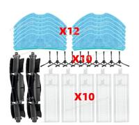 CIENUWPD Pièces d'aspirateur Brosse latérale Principale Filtre Chiffon de Nettoyage Sac à poussière pour TP-Link Tapo RV30 Plus / RV20 Mop Plus / RV10 Plus / RV30 / RV10(Set J)