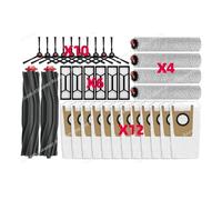 CIENUWPD Pièces d'aspirateur Rouleau Principal Brosse latérale Chiffon de Nettoyage Chiffon Filtre HEPA Sac à poussière Accessoires de Remplacement pour Eufy S1 Pro(Set Q)