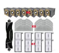 CIENUWPD Pièces de Rechange pour aspirateur Robot, Rouleau Principal, Brosse latérale, Filtre HEPA, serpillière, Chiffon, Sac à poussière, Accessoires pour Eufy X8 Pro Ses(Set N)