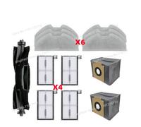 CIENUWPD Pièces de Rechange pour aspirateur Robot, Rouleau Principal, Brosse latérale, Filtre HEPA, serpillière, Chiffon, Sac à poussière, Accessoires pour Eufy X8 Pro Ses(Set M)