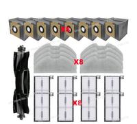 CIENUWPD Pièces de Rechange pour aspirateur Robot, Rouleau Principal, Brosse latérale, Filtre HEPA, serpillière, Chiffon, Sac à poussière, Accessoires pour Eufy X8 Pro Ses(Set N)