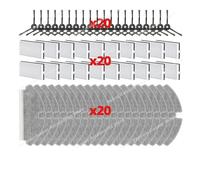 CIENUWPD Pièces détachées pour aspirateur Robot, Brosse latérale, Filtre Hepa, Chiffon de Nettoyage, Accessoires pour Dreame pour Mova M1 / Trouver M1(Set L)