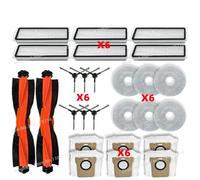 CIENUWPD Pièces principales Brosse latérale Filtre Chiffon de vadrouille Sac à poussière pour Xiaomi Mijia M30 D102,X20 Pro D102GL / X20 Max D109GL(Set K)