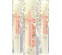 Cierge Bougie de baptême ou de communion pour enfants - 400/40 mm - VT-14 - Avec accessoire pour personnalisation