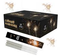 Cierge Magique XXL Géant Modèle 48-70cm, durée 130 Secondes - Lot de 25 - Anniversaire Enfant & Adulte