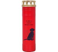Cierge rouge 170h ( couvercle or ) - Labrador