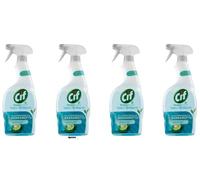 Cif Greenactive Lot de 4 nettoyants pour vitres à l'huile essentielle de bergamote 650 ml + porte-clés Italy Shop Service gratuit