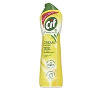 Cif Lemon Cream Cleaner Nettoyant de surface multifonction avec particules nettoyantes 100% naturelles élimine 100% des saletés les plus tenaces 500 ml