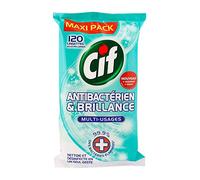 Cif Lingettes Nettoyantes Multi-usages Antibactériennes, Le Paquet de 120 Lingettes