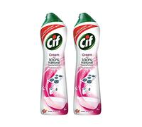 Cif Lot de 2 nettoyants multi-usages avec crème et microcristaux - Fleurs roses - 500 ml