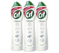 Cif Nettoyant de surface polyvalent en crème original enrichi d'un parfum frais d'océan composé de particules nettoyantes 100% naturelles pour un nettoyage doux et fiable, lot de 3 achats multiples