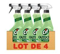 CIF Outdoor Pistolet Spray Nettoyant Anti-Moisissures avec Javel (Lot de 4x450ml)