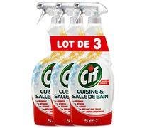 CIF Pistolet Spray Nettoyant Cuisine & Salle de Bain (Lot de 3x750ml)