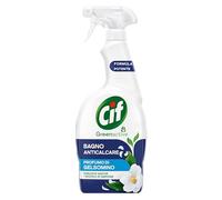 Cif Spray nettoyant pour salle de bain anti-calcaire 650 ml pour éliminer les résidus de savon et de calcaire, parfum jasmin et détergents d'origine naturelle, parfum 100 % biodégradable