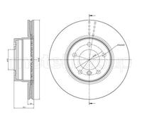 CIFAM 2X Disque De Frein Avant Ventilé Pour BMW 5E E60 E61