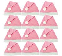 Ciffre 12 pièces dans un ensemble Chapeau de Noël Bonnet de Noel Bonnet d'hiver Chapeaux Père Noël Santa Rosa Rose