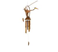 Ciffre Environ 100cm Grand Oiseau en Bois Carillon Feng Shui Fait Main en Bambou Carillon sonore Décoration Jardin