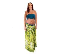 Ciffre Sarong Pareo Jupe Portefeuille Linge de Plage Foulard Jupe de Hanche Robe de Poitrine Vert Noble Smoke Motif