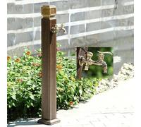CIFIEXUE Colonne D'Eau de Jardin Verticale Robinet Extérieur Robinet D'Eau Robinet D'Arrosage Antigel Borne D'Incendie Robinet Autoportant/Colum Wit Carved Dual Faucet/110Cm