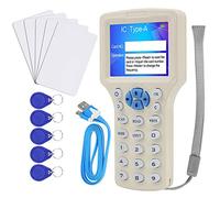 CIFY Copieur/Programmeur de Carte IC HID ID, Lecteur NFC, écrivain/Lecteur/duplicateur d'accès RFID 10 fréquences 125 KHz 13,56 MHz, avec Interface USB, 10 Cartes clés T5577 / UID gratuites