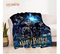 CIG-148 Couverture douce et lavable Harry Potter élément magique couverture chaude en flanelle pour canapé- Taille:100x130cm