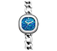 CIGA Design Aglaia Collection Montres Femme Quartz, Cadran Opale, Aiguilles Lumineuses, Chaîne Cubaine, Fermoir Magnétique