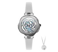 CIGA Design Montre Femme - Série R Danemark Rose Montre Bracelet 32mm Acier Inoxydable Mouvement à Quartz avec Bracelets en Cuir
