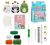 CIGAA Kit de crochet pour débutants, kit de crochet animaux avec tutoriels vidéo étape par étape pour adultes, fil à crocheter DIY, cadeau grenouille/dinosaure/abeille/lapin