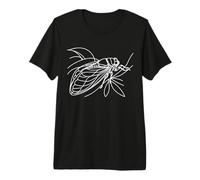 Cigale Linéaire Entomologiste T-Shirt Haut de Gamme