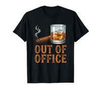 Cigar Bourbon Absent du Bureau, Je Serai dans Le Jardin, Les Hommes T-Shirt