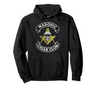 Cigar Club Smoking Skull Mason Symbole Franc-Maçon Fun Sweat à Capuche