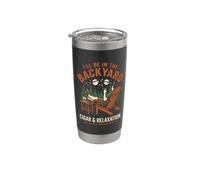 Cigar Lover Ill Be In The Backyard Funny Smoker Gobelet isotherme en acier inoxydable double paroi