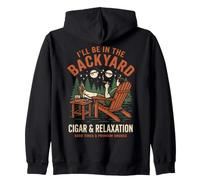 Cigar Lover Ill Be in The Backyard Funny Smoker Sweat à Capuche