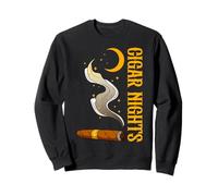 Cigar Nights Moonlight Smoke Scène Sweatshirt