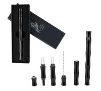 Cigar Punch Cigar Draw Enhancer Tool Cigar Draw Enhancer Cigar Fixing Needle and Cigar Punch 3 in 1 Le Cigar Punch pour tous cigares est un accessoire pratique et essentiel pour amateurs de cigares