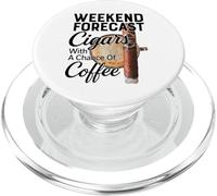 Cigar Smoking Coffee Caffiene Drinking Dad Casquette cubaine Humoristique PopSockets PopGrip pour MagSafe