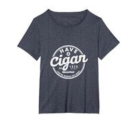 Cigare Have a Cigare T-Shirt, Femme Grandes Tailles, Bleu Chiné, 2X