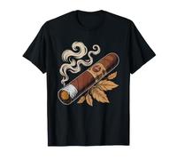 Cigare Papa Detendu Pause Fumee Fumeur De Silhouette Pere T-Shirt