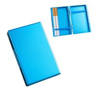 Cigarette En Métal, Cigarette Case Avec Fermeture À Ressort, Boîte À Cigarettes Pouvant Contenir 20 Cigarettes, Boîte À Cigarettes Avec Clip, Étui À Cigarettes En Métal Rouge (B)