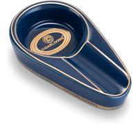 CIGARLOONG Cendrier à cigare de voyage en céramique pour à utiliser à l'intérieur et à l'extérieur Cendrier domestique (Bleu Foncé)