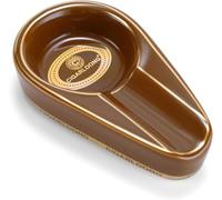 CIGARLOONG Cendrier à cigare de voyage en céramique pour à utiliser à l'intérieur et à l'extérieur Cendrier domestique (Marron)