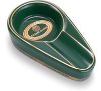 CIGARLOONG Cendrier à cigare de voyage en céramique pour à utiliser à l'intérieur et à l'extérieur Cendrier domestique (Vert Foncé)
